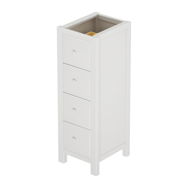 710340-002 : Dresser Jackpot Narrow 4 Drawer Dresser, White