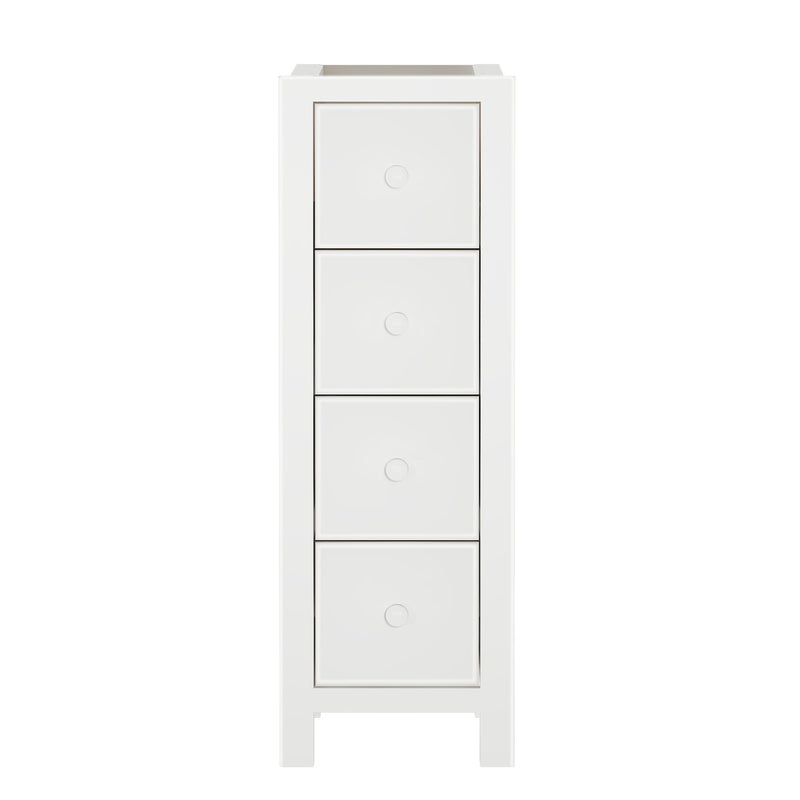 710340-002 : Dresser Jackpot Narrow 4 Drawer Dresser, White