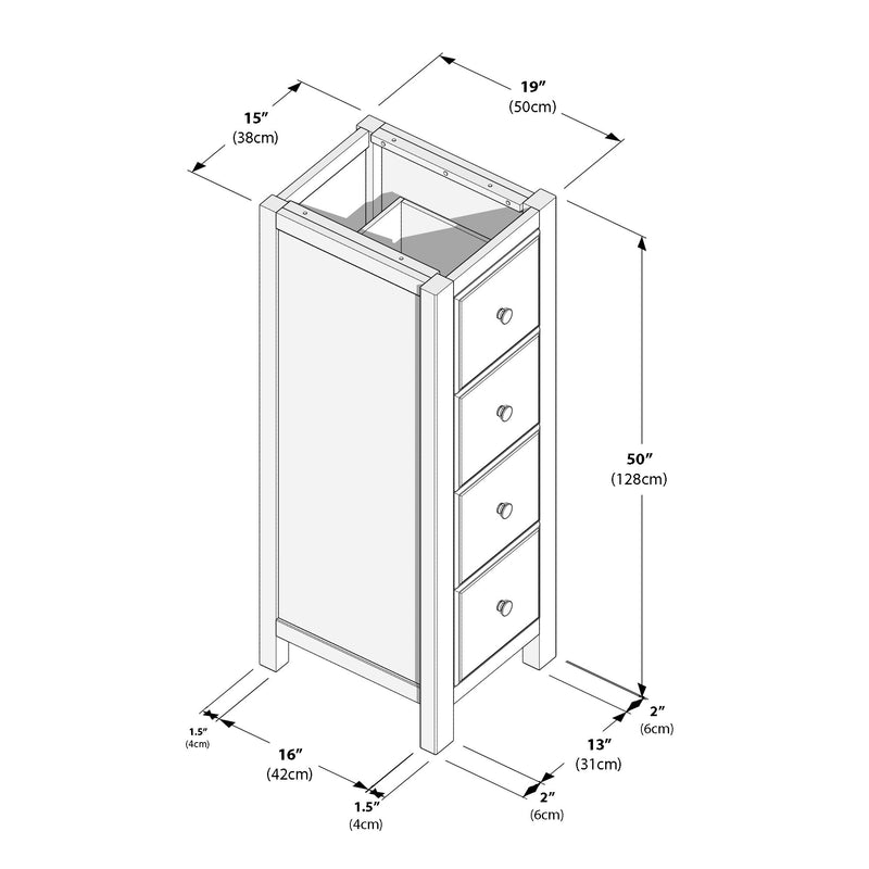 710340-007 :  Jackpot Narrow 4 Drawer Dresser, Pecan