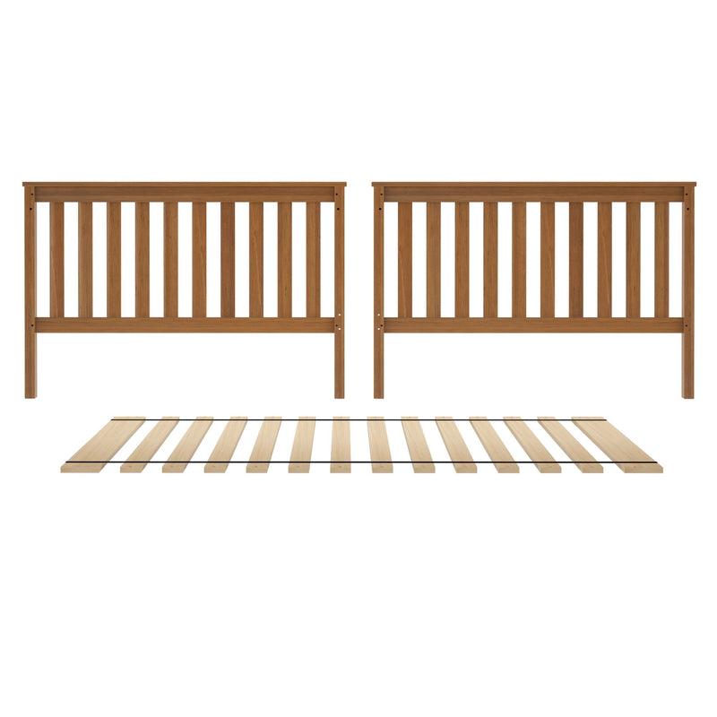 710351-007 :  Jackpot Slat Full/Full High Bed Ends w/Full Slat Roll, Pecan
