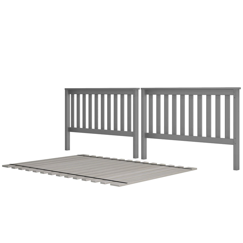 710351-121 : Component Slat Full over Full High Bed Ends w/ Full Slat Roll, Grey