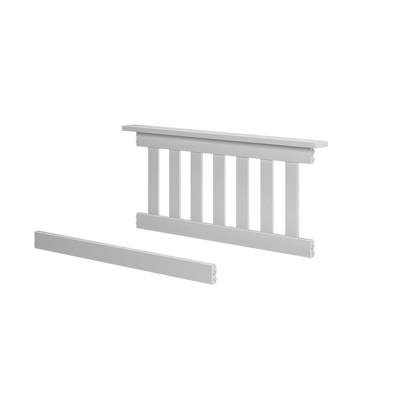 710640-002 : Component Twin Bed End w/ Short Cross Member, White