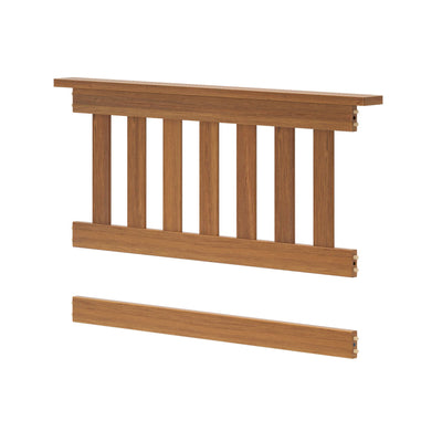 710640-007 :  Jackpot Twin Bed End w/Short Cross Member, Pecan