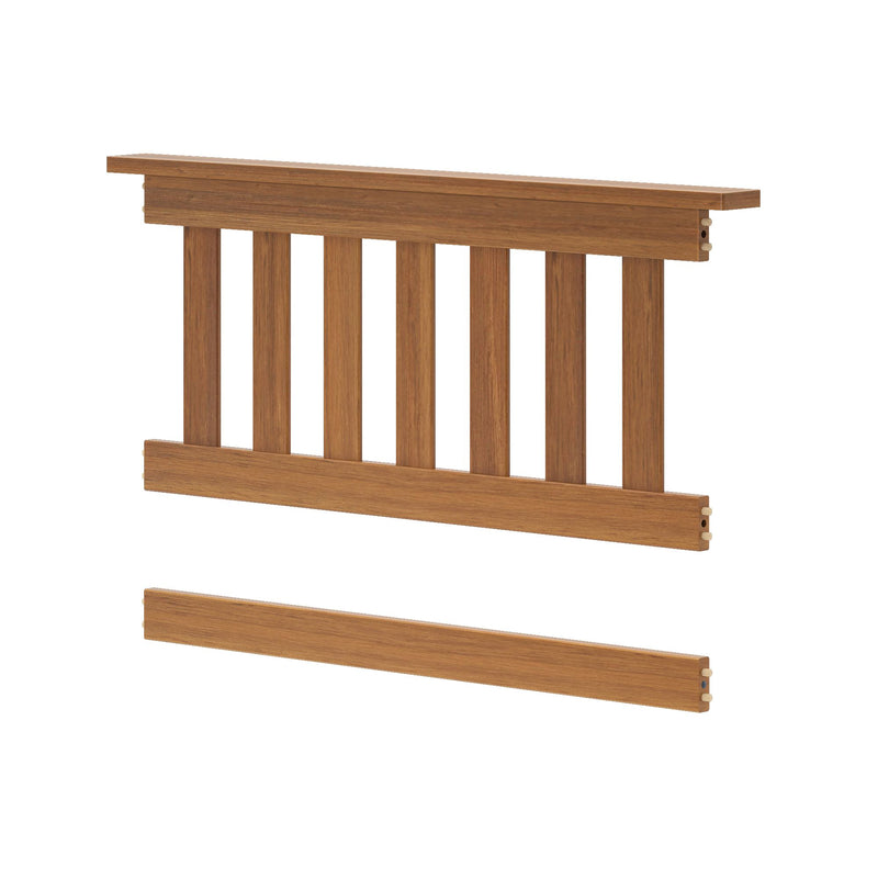 710640-007 :  Jackpot Twin Bed End w/Short Cross Member, Pecan
