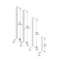 710641-007 :  Jackpot 2 High Loft Legs w/ 3/4 Long Cross Member, Pecan