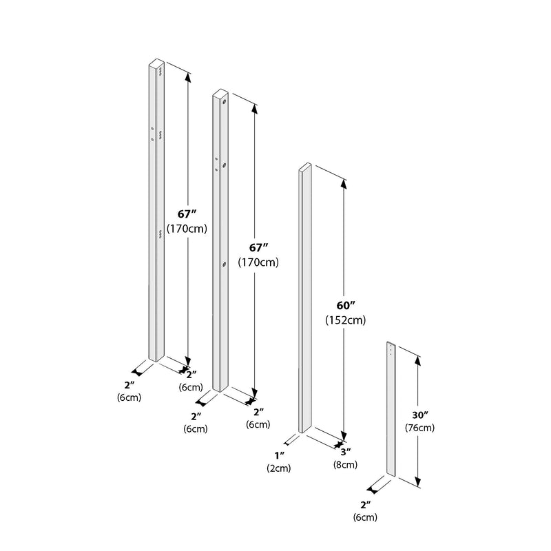 710641-007 :  Jackpot 2 High Loft Legs w/ 3/4 Long Cross Member, Pecan