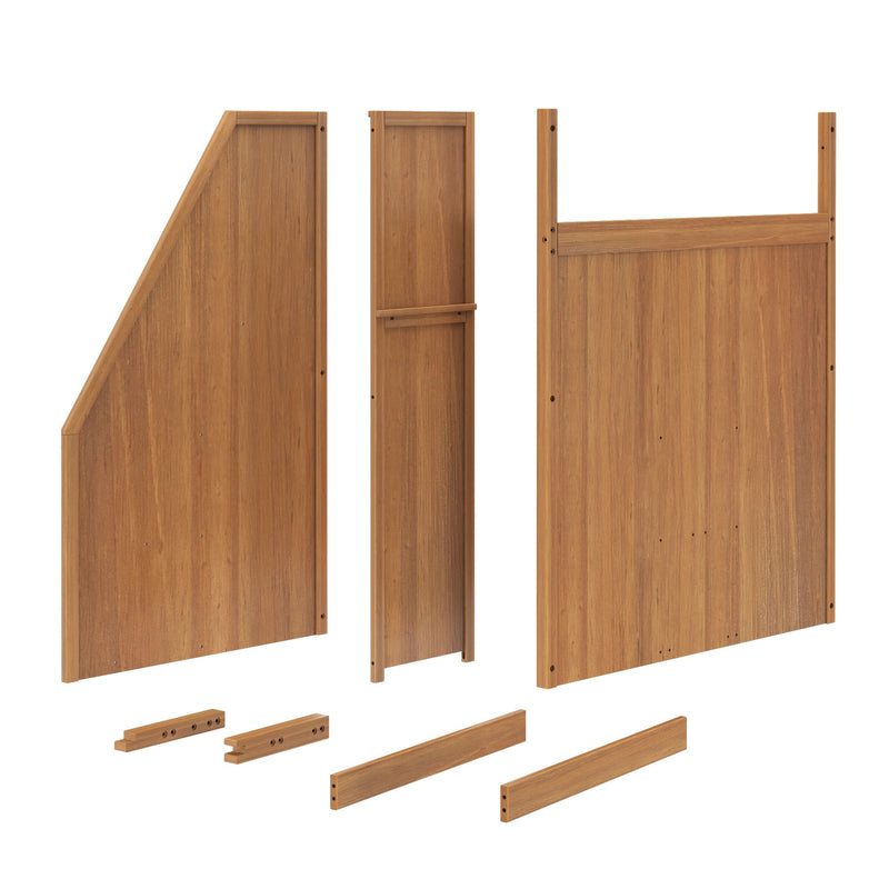710655-007 :  Jackpot High Loft Bannister & Bed End w/Opening Full, Pecan