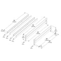 710711-007 :  Jackpot Twin/Twin & Twin/Full Bunk Rail Set, Pecan