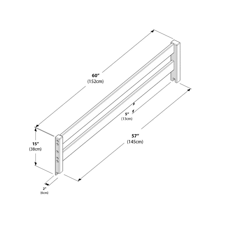 710713-007 :  Jackpot 3/4 Guard Rail, Pecan