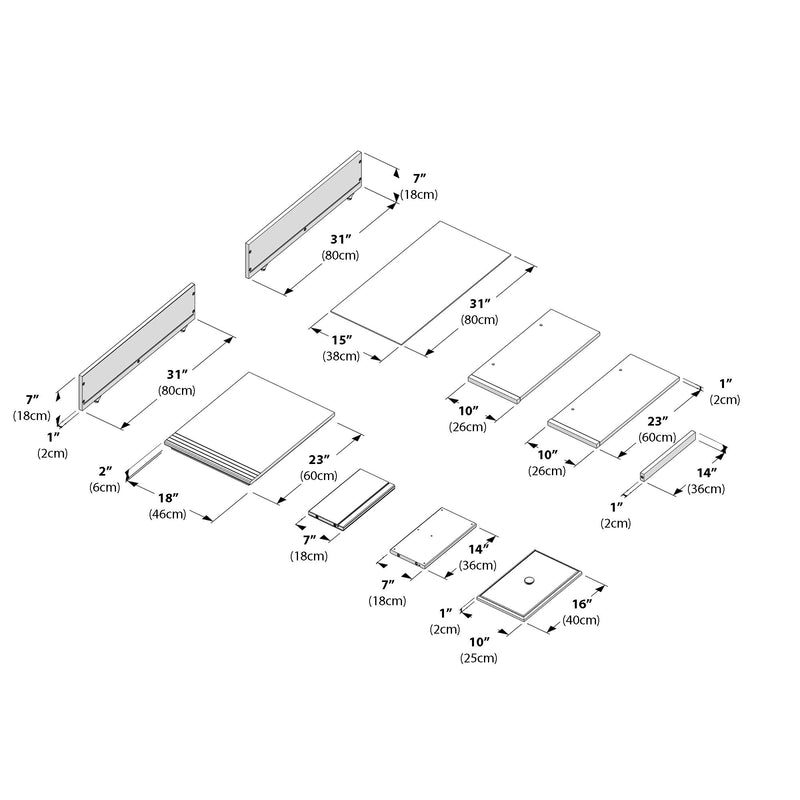 710750-007 :  Jackpot Bottom Step w/ Long Drawer, Pecan