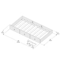 710821-007 :  Jackpot Trundle Bed w/Slats, Pecan