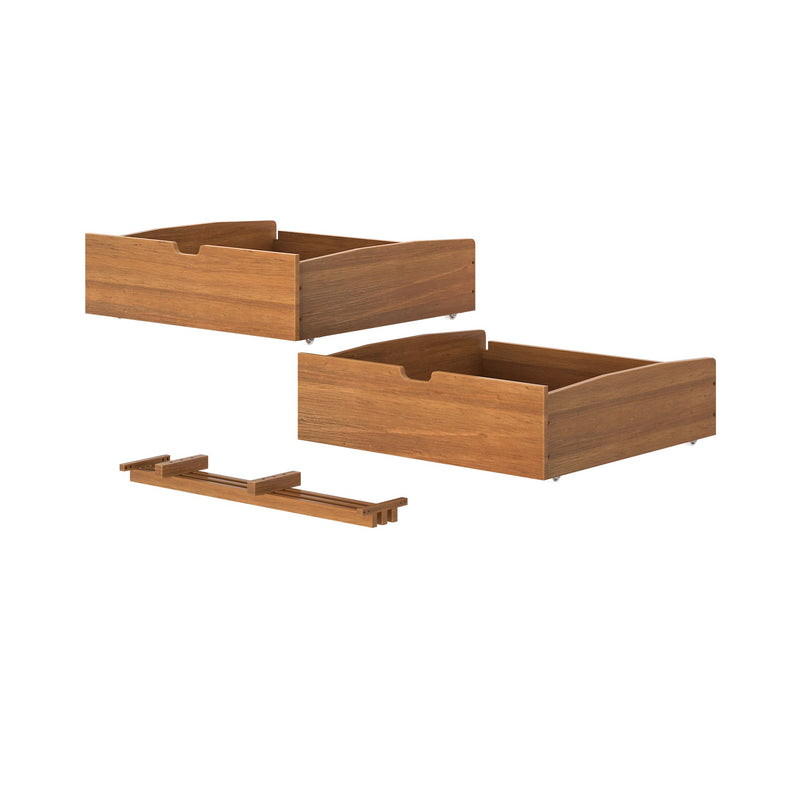 711625-007 :  Jackpot 2 Drawer with Center Guide Under Unit, Pecan