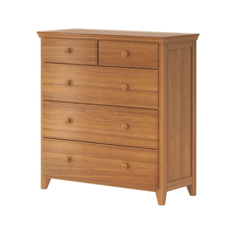 714323-007 :  Jackpot 2 over 3 Drawer Dresser, Pecan