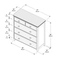 714323-007 :  Jackpot 2 over 3 Drawer Dresser, Pecan