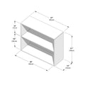 714720-007 :  Jackpot 2 Shelf Bookcase - K/D, Pecan