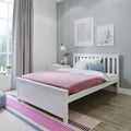 71S-FBED-002 : Single Beds Full-Size Platform Bed, White