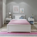 71S-FBED-002 : Single Beds Full-Size Platform Bed, White