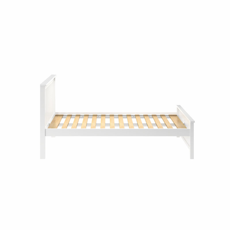 71S-FBED-002 : Single Beds Full-Size Platform Bed, White