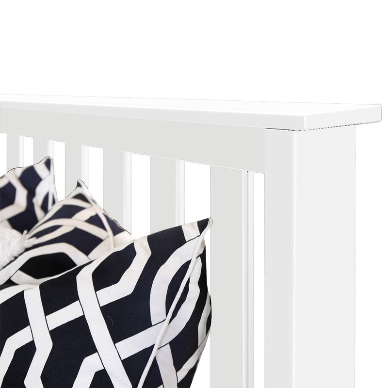 71S-FBED-002 : Single Beds Full-Size Platform Bed, White