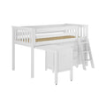 Twin-Size Storage Loft Bed with Two Dressers and Desk