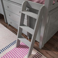 71S-L3D3DDK-121 : Loft Beds Twin Storage Loft Bed with Two Dressers and Desk, Grey