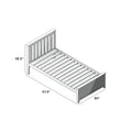 71S-TBEDTR-007 : Single Beds Twin-Size Platform Bed With Trundle, Pecan