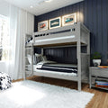 71S-TBNK-121 : Bunk Beds Bunk Bed, Twin over Twin, Grey