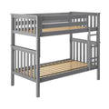 71S-TBNK-121 : Bunk Beds Bunk Bed, Twin over Twin, Grey