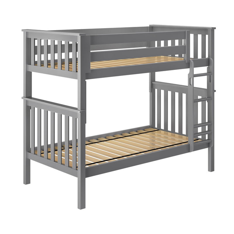 71S-TBNK-121 : Bunk Beds Bunk Bed, Twin over Twin, Grey
