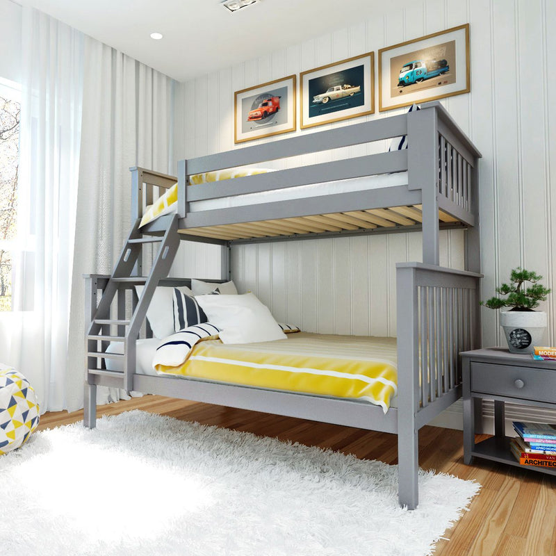 71S-TFBNK-121 : Bunk Beds Bunk Bed, Twin over Full, Grey
