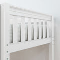 BOX21 WS : Study Loft Beds Twin Low Loft Bed with Straight Ladder, Storage + Desk, Slat, White