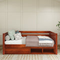 BRIX CD CP : Daybed Twin Daybed with Dresser and Cubbie, Panel, Chestnut
