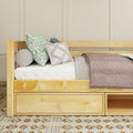 BRIX CD NS : Daybed Twin Daybed with Dresser and Cubbie, Slat, Natural