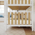 BUFF XL MWS : Bunk Bed Modern Full XL High Bunk Bed with Straight Ladder on Front