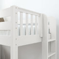 BULKY1 WS : Study Loft Beds Full High Loft Bed with Desk + Storage, Slat, White