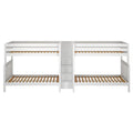 COSMOS XL WS : Quad Bunk High Full XL over Queen Quadruple Bunk Bed with Stairs, Slat, White