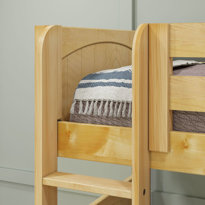 CRUX XL NP : Multiple Bunk Beds Twin XL Medium Corner Bunk Bed, Panel, Natural