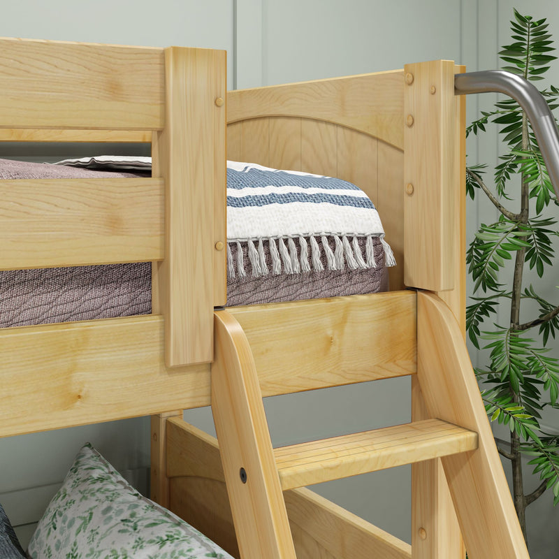CRUX XL NP : Multiple Bunk Beds Twin XL Medium Corner Bunk Bed, Panel, Natural