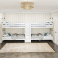 EXCELLENT XL WP : Multiple Bunk Beds Twin XL Quadruple Bunk Bed with Stairs, Panel, White