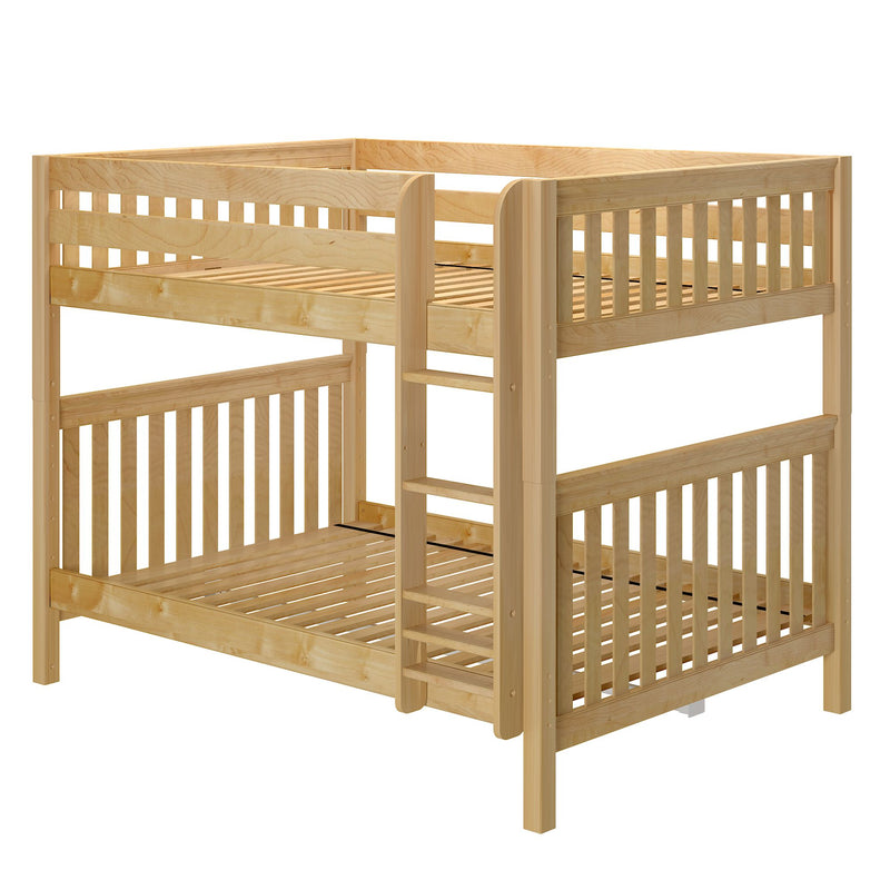 FIT XL NS : Bunk Bed Full XL Medium Bunk Bed with Straight Ladder on Front, Slat, Natural