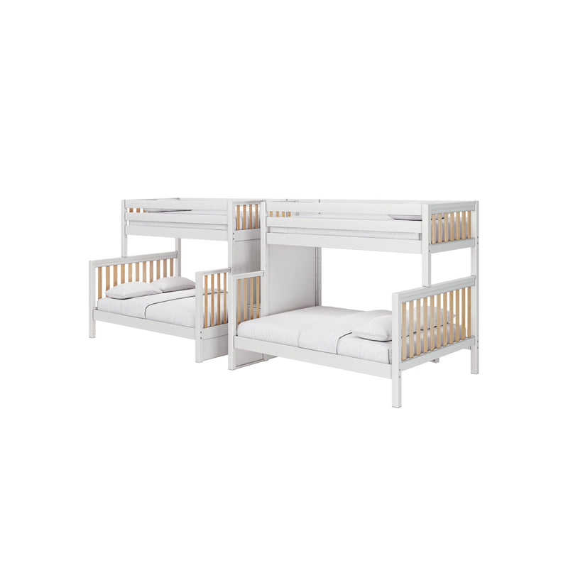 GALAXY XL MWS : Multiple Bunk Beds Modern High Twin XL over Queen Quadruple Bunk Bed with Stairs