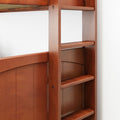 GETIT 1 CP : Classic Bunk Beds Med High Bunk w/ Straight Ladder on End (Low/Med), Panel, Chestnut