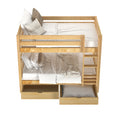 GETIT UD NS : Bunk Bed Twin Medium Bunk Bed with Underbed Storage Drawer, Slat, Natural