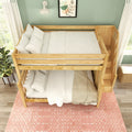 GLADIATOR XL NS : Bunk Bed High Full XL over Queen Bunk Bed with Stairs, Slat, Natural