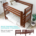 GLADIATOR XL NS : Bunk Bed High Full XL over Queen Bunk Bed with Stairs, Slat, Natural