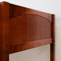 JINX CP : Bunk Bed Twin High Bunk Bed with Slide Platform, Panel, Chestnut