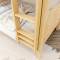 JOLLY TR NP : Bunk Bed Twin Medium Bunk Bed with Slide and Trundle Bed, Panel, Natural