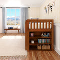LOW RIDER LIB CS : Loft Bed Twin Library Low Loft, Slat, Chestnut