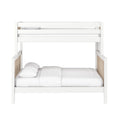 PLUSH XL 1 MWS : Staggered Bunk Beds Modern Twin XL over Queen High Bunk Bed with Straight Ladder on End