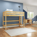 SLAM XL NP : Standard Loft Beds Twin XL High Loft Bed with Straight Ladder on End, Panel, Natural